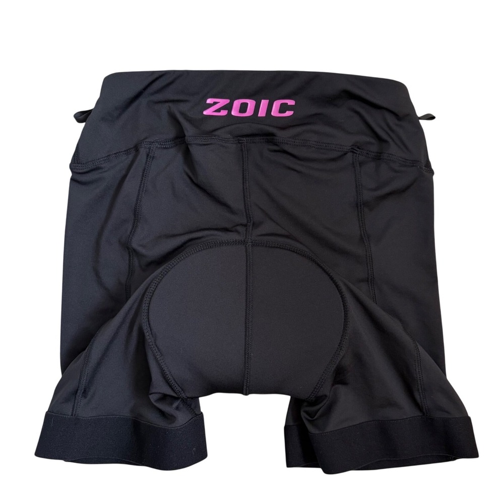 Zoic Padded Cycling Biking Liner Shorts Womens M Black Pink Performance Comfort